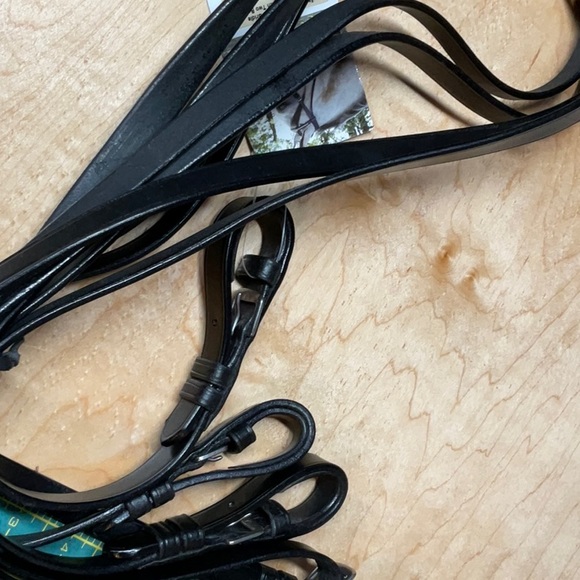 Paris Tack Weymouth Bridle with double reins (black) COB - Picture 5 of 6